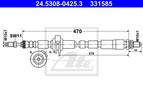 Brake Hose ATE 24530804253