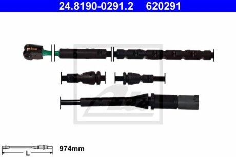 Датчик зносу,гальм.колодки ATE 24819002912