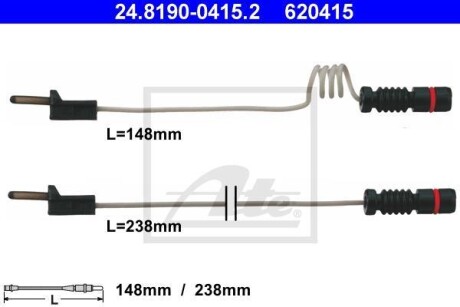 Датчик зносу гальмівних колодок ATE 24819004152 (фото 1)