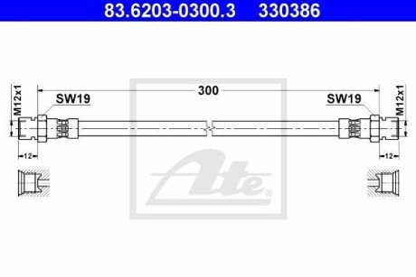 Тормозной шланг ATE 83.6203-0300.3