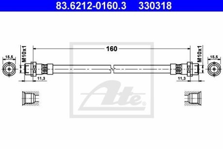 Тормозной шланг ATE 83621201603