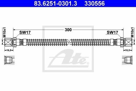 Тормозной шланг ATE 83.6251-0301.3