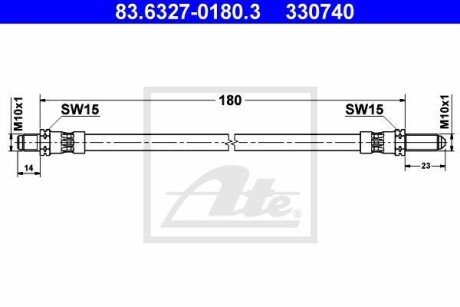 Тормозной шланг ATE 83.6327-0180.3
