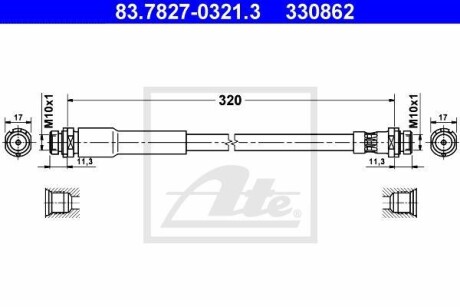Тормозной шланг ATE 83782703213