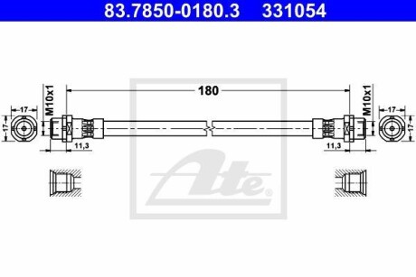 Тормозной шланг ATE 83785001803