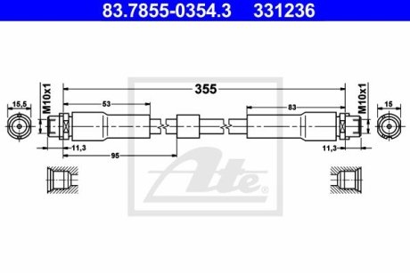 Тормозной шланг ATE 83785503543