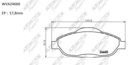 Колодки тормозные барабанные Peugeot 308 1.4; 1.6 (07-) AUTOMOTOR France ABP4357