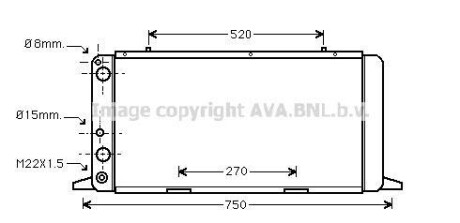 Радіатор, охолодження двигуна AVA QUALITY COOLING AVA COOLING AI2026 (фото 1)