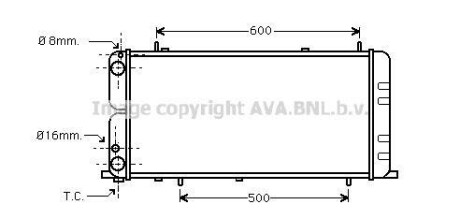 Радіатор, охолодження двигуна AVA QUALITY COOLING AVA COOLING AI2051 (фото 1)