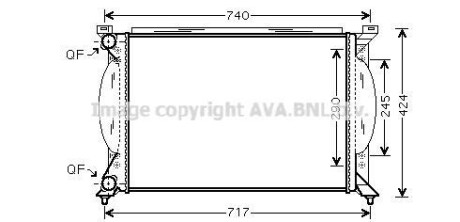 Радіатор, охолодження двигуна AVA QUALITY COOLING AVA COOLING AI2195