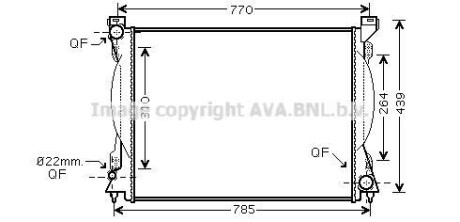 Радіатор, охолодження двигуна AVA QUALITY COOLING AVA COOLING AI2230