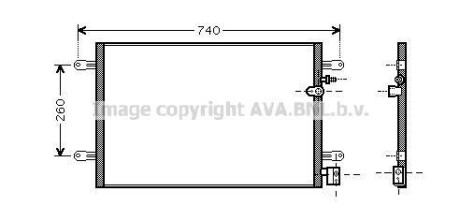 Радиатор кондиционера Audi A6 04>11 AVA AVA COOLING AI5237