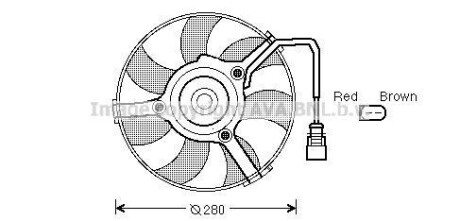 Вентилятор, охлаждение двигателя AVA QUALITY COOLING AVA COOLING AI7516 (фото 1)