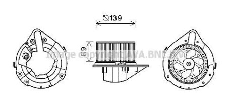 WENTYLATOR NAGRZ.AUDI 80/A4/PASSAT AVA QUALITY COOLING AVA COOLING AI8372 (фото 1)