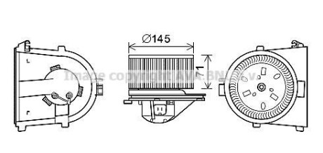WENTYLATOR NAGRZ.PASSAT 1.9TDI 00-05 AVA QUALITY COOLING AVA COOLING AI8376