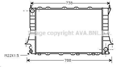 Радіатор, охолодження двигуна AVA QUALITY COOLING AVA COOLING AIA2083 (фото 1)