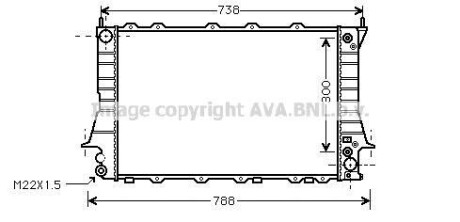 Радіатор, охолодження двигуна AVA QUALITY COOLING AVA COOLING AIA2084