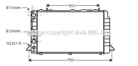 Радіатор, охолодження двигуна AVA QUALITY COOLING AVA COOLING AIA2089