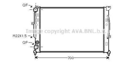 Радіатор, охолодження двигуна AVA QUALITY COOLING AVA COOLING AIA2123