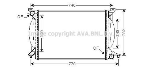 Радіатор, система охолодження двигуна AVA COOLING AIA2206