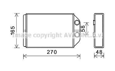 Радиатор отопителя салона Audi A6 01>05 AVA AVA COOLING AIA6393