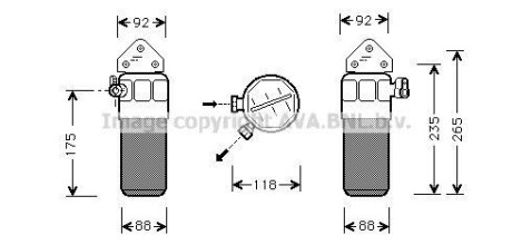 Осушитель кондиционера Audi A6 C5, C6 (97-), A5 (07-) AVA AVA COOLING AID260