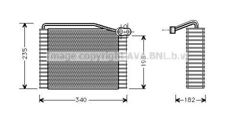 Випарник кондиціонера Audi A4 B5 (94-)/Skoda Superb (01-)/VW Passat B5 (96-) AVA AVA COOLING AIV149