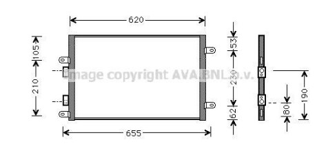 Радіатор кондиціонера AVA QUALITY COOLING AVA COOLING AL5077