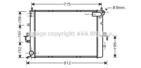 Радіатор, охолодження двигуна AVA QUALITY COOLING AVA COOLING AU2152