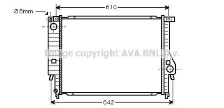 Радіатор, охолодження двигуна AVA QUALITY COOLING AVA COOLING BW2096 (фото 1)