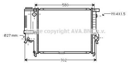 Радіатор, охолодження двигуна AVA QUALITY COOLING AVA COOLING BW2121