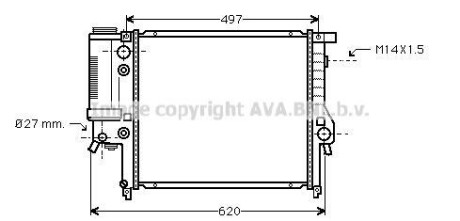 Радіатор, охолодження двигуна AVA QUALITY COOLING AVA COOLING BW2137