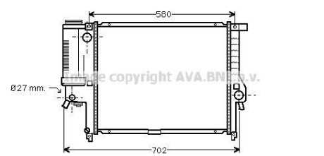 Радіатор, охолодження двигуна AVA QUALITY COOLING AVA COOLING BW2140