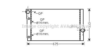 Радіатор, охолодження двигуна AVA QUALITY COOLING AVA COOLING BW2410 (фото 1)