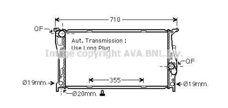 Радіатор системи охолодженняя AVA QUALITY COOLING AVA COOLING BW2542