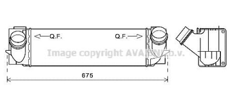 CHLODNICA POWIETRZA BMW X3 11-17 AVA QUALITY COOLING AVA COOLING BW4457 (фото 1)