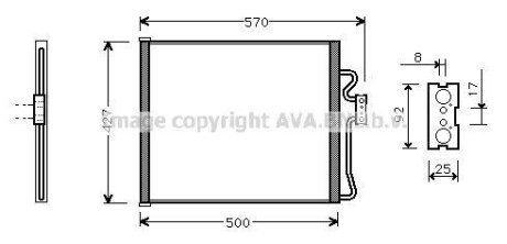 Радіатор кондиціонера AVA QUALITY COOLING AVA COOLING BW5192