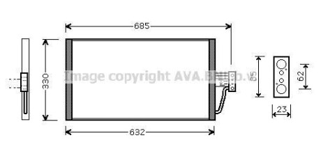 Радіатор кондиціонера AVA QUALITY COOLING AVA COOLING BW5254