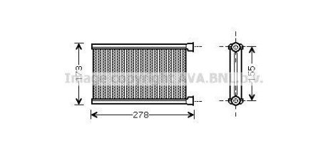 Радіатор пічки AVA QUALITY COOLING AVA COOLING BW6344