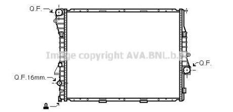 Радіатор, охолодження двигуна AVA QUALITY COOLING AVA COOLING BWA2275