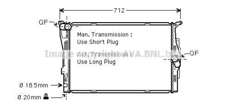 Радіатор, охолодження двигуна AVA QUALITY COOLING AVA COOLING BWA2292 (фото 1)