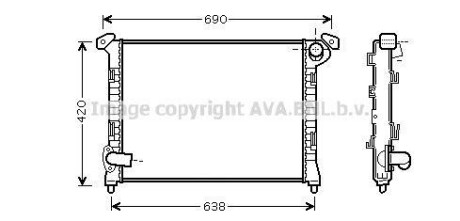 Радіатор, охолодження двигуна AVA QUALITY COOLING AVA COOLING BWA2314