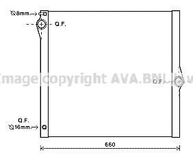 Радиатор охлаждения двигателя BMW X5 (E70) (06-10) 3,0i 4,8i AT AVA AVA COOLING BWA2436 (фото 1)