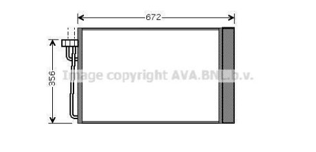 Радиатор кондиционера BMW 5E60 520-530i, 7E65 730-750i AVA AVA COOLING BWA5267D