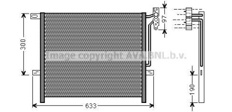 Конденсатор кондиціонера BMW X3 (E83), RENAULT TRAFIC II 1.9D-3.0 03.01-08.11 AVA QUALITY COOLING AVA COOLING BWA5369