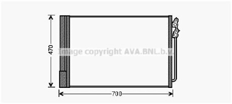 Радиатор кондиционера BMW 5F10 7F01 AVA AVA COOLING BWA5370D (фото 1)