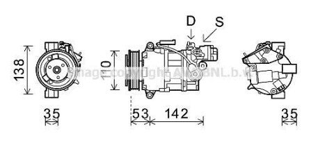 Kompresor AVA QUALITY COOLING AVA COOLING BWAK393 (фото 1)