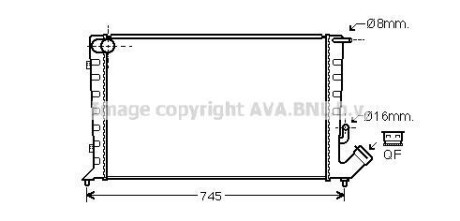 Радіатор, охолодження двигуна AVA QUALITY COOLING AVA COOLING CN2211