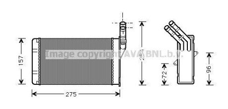 AVA CITROEN Радіатор опалення BERLINGO 1.1-2.0 AVA COOLING CN6150 (фото 1)