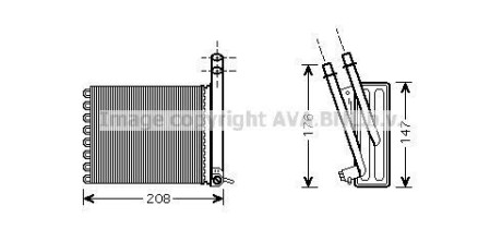 Радіатор пічки AVA QUALITY COOLING AVA COOLING CN6243